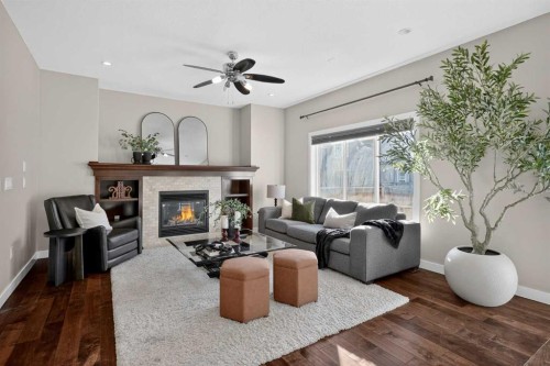 26 Sage Meadows Way Nw, Calgary, AB - Indoor Photo Showing Living Room With Fireplace