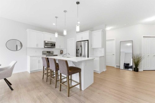 69 Legacy Manor Se, Calgary, AB - Indoor Photo Showing Kitchen With Stainless Steel Kitchen With Upgraded Kitchen
