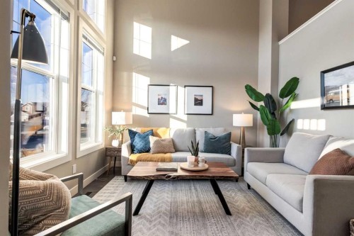 705 Evanston Square Nw, Calgary, AB - Indoor Photo Showing Living Room