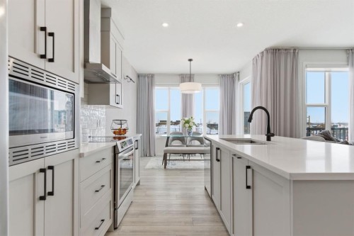 54 Belmont Manor Sw, Calgary, AB - Indoor Photo Showing Kitchen With Upgraded Kitchen