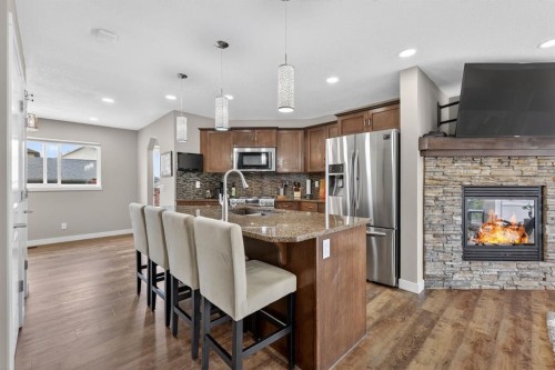 180 Walden Gate Se, Calgary, AB - Indoor Photo Showing Kitchen With Stainless Steel Kitchen With Upgraded Kitchen