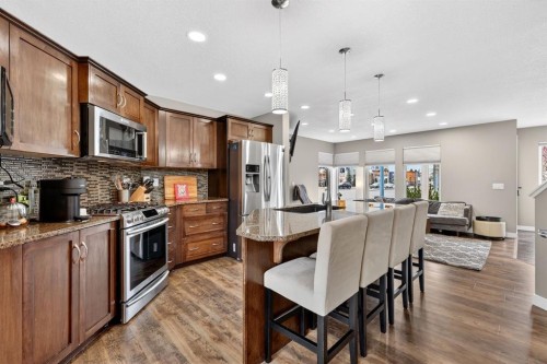 180 Walden Gate Se, Calgary, AB - Indoor Photo Showing Kitchen With Stainless Steel Kitchen With Upgraded Kitchen
