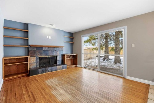 356 Willow Ridge Place Se, Calgary, AB - Indoor Photo Showing Living Room With Fireplace