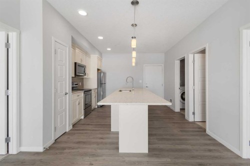 305-20 Seton Park Se, Calgary, AB - Indoor Photo Showing Kitchen With Upgraded Kitchen