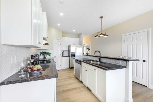 42 Royal Crest Point Nw, Calgary, AB - Indoor Photo Showing Kitchen With Double Sink With Upgraded Kitchen