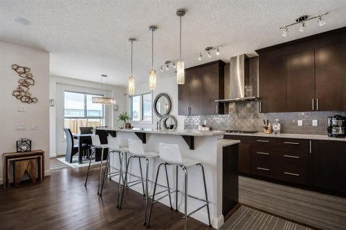 238 Silverado Plains Circle Sw, Calgary, AB - Indoor Photo Showing Kitchen With Upgraded Kitchen