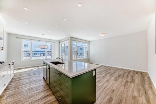 16 West Grove Link Sw, Calgary, AB - Indoor Photo Showing Kitchen With Upgraded Kitchen