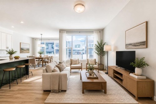 16 West Grove Link Sw, Calgary, AB - Indoor Photo Showing Living Room