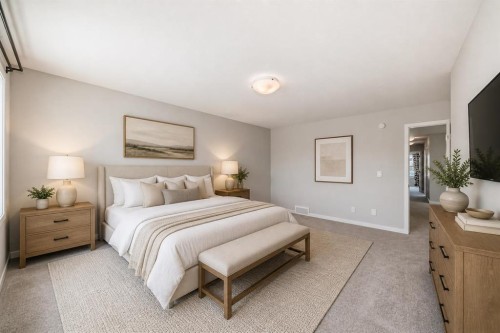 16 West Grove Link Sw, Calgary, AB - Indoor Photo Showing Bedroom