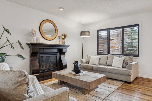 54 Auburn Glen Place Se, Calgary, AB - Indoor Photo Showing Living Room With Fireplace