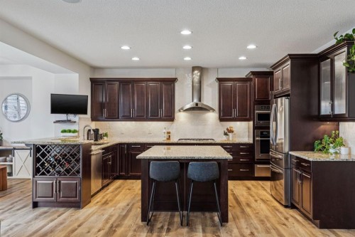 54 Auburn Glen Place Se, Calgary, AB - Indoor Photo Showing Kitchen With Upgraded Kitchen