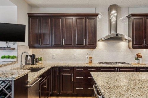 54 Auburn Glen Place Se, Calgary, AB - Indoor Photo Showing Kitchen With Double Sink With Upgraded Kitchen