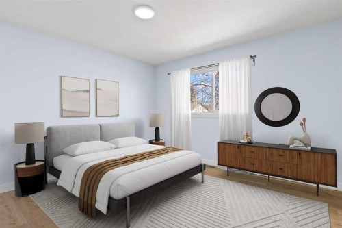 55 Whitehaven Crescent Ne, Calgary, AB - Indoor Photo Showing Bedroom