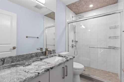 55 Whitehaven Crescent Ne, Calgary, AB - Indoor Photo Showing Bathroom