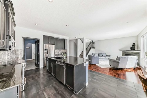 65 Morningside Circle Sw, Airdrie, AB - Indoor Photo Showing Kitchen With Upgraded Kitchen