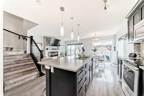 289 Auburn Meadows Place Se, Calgary, AB - Indoor Photo Showing Kitchen With Double Sink With Upgraded Kitchen