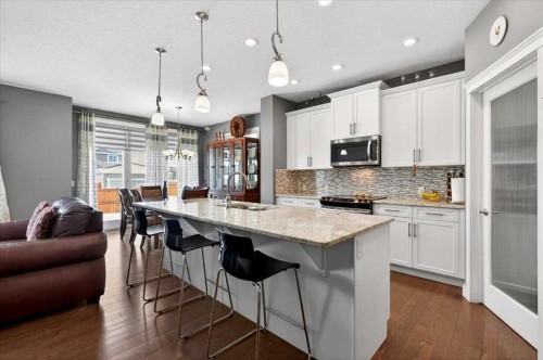 72 Redstone Drive Ne, Calgary, AB - Indoor Photo Showing Kitchen With Upgraded Kitchen