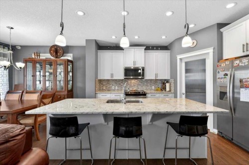 72 Redstone Drive Ne, Calgary, AB - Indoor Photo Showing Kitchen With Upgraded Kitchen
