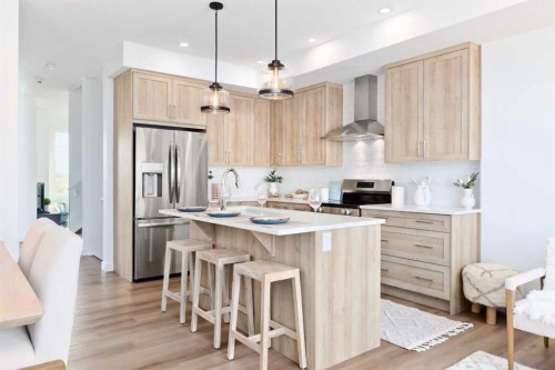 245 Bighorn Avenue, Calgary, AB - Indoor Photo Showing Kitchen With Stainless Steel Kitchen With Upgraded Kitchen