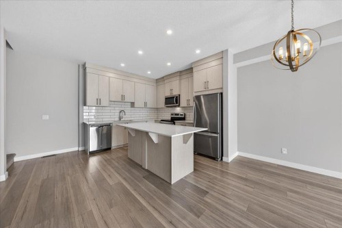 123-123 Redstone Crescent Ne, Calgary, AB - Indoor Photo Showing Kitchen With Upgraded Kitchen