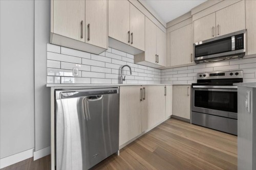 123-123 Redstone Crescent Ne, Calgary, AB - Indoor Photo Showing Kitchen With Upgraded Kitchen