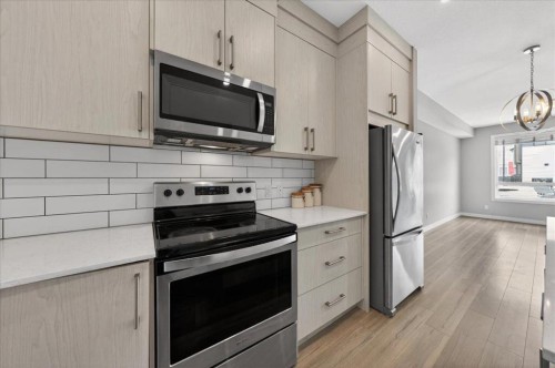 123-123 Redstone Crescent Ne, Calgary, AB - Indoor Photo Showing Kitchen With Upgraded Kitchen