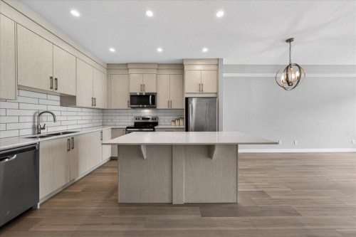123-123 Redstone Crescent Ne, Calgary, AB - Indoor Photo Showing Kitchen With Upgraded Kitchen