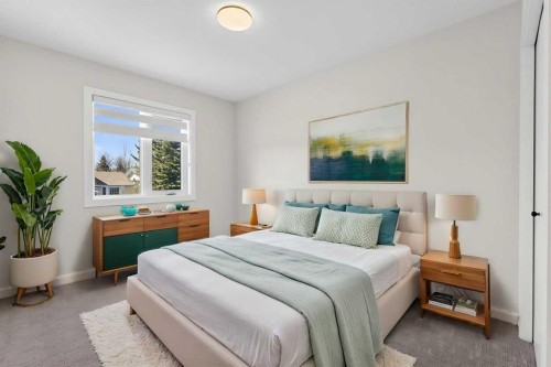 42 Sunvista Crescent Se, Calgary, AB - Indoor Photo Showing Bedroom