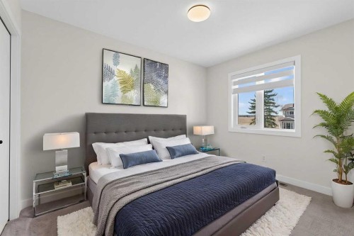 42 Sunvista Crescent Se, Calgary, AB - Indoor Photo Showing Bedroom
