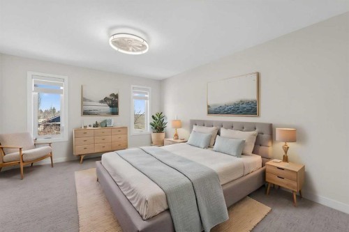 42 Sunvista Crescent Se, Calgary, AB - Indoor Photo Showing Bedroom