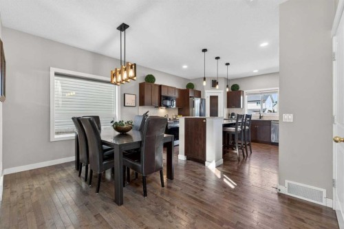 50 Silverado Plains Circle Sw, Calgary, AB - Indoor Photo Showing Dining Room