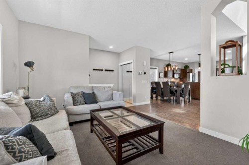 50 Silverado Plains Circle Sw, Calgary, AB - Indoor Photo Showing Living Room