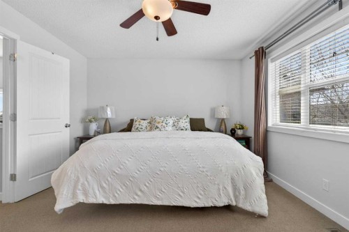 50 Silverado Plains Circle Sw, Calgary, AB - Indoor Photo Showing Bedroom