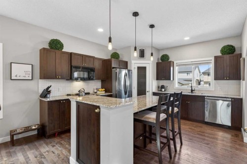 50 Silverado Plains Circle Sw, Calgary, AB - Indoor Photo Showing Kitchen With Stainless Steel Kitchen With Upgraded Kitchen