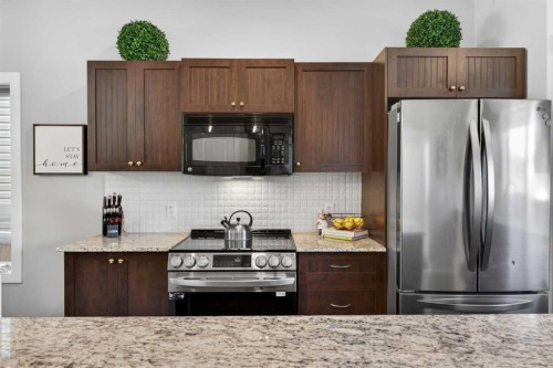 50 Silverado Plains Circle Sw, Calgary, AB - Indoor Photo Showing Kitchen With Stainless Steel Kitchen With Upgraded Kitchen