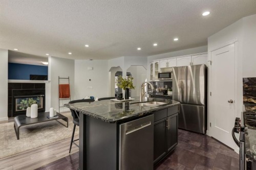 82 Hidden Ridge View Nw, Calgary, AB - Indoor Photo Showing Kitchen With Stainless Steel Kitchen With Upgraded Kitchen
