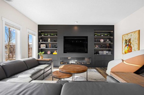 106 Evergreen Common Sw, Calgary, AB - Indoor Photo Showing Living Room