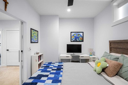 106 Evergreen Common Sw, Calgary, AB - Indoor Photo Showing Bedroom
