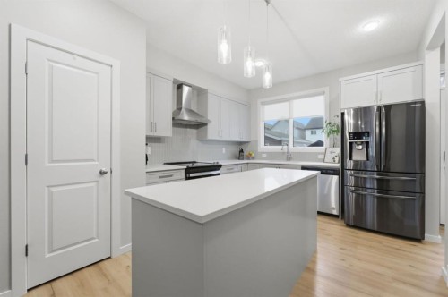 34 Lavender Manor Se, Calgary, AB - Indoor Photo Showing Kitchen With Upgraded Kitchen