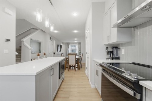 34 Lavender Manor Se, Calgary, AB - Indoor Photo Showing Kitchen With Upgraded Kitchen