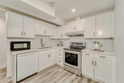 112 Edgedale Way, Calgary, AB - Indoor Photo Showing Kitchen With Double Sink