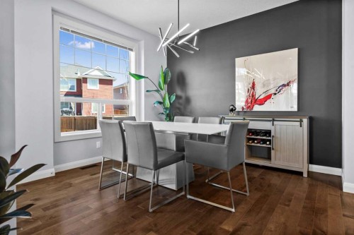 100 Kinniburgh Gardens, Chestermere, AB - Indoor Photo Showing Dining Room