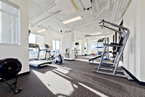 1704-930 6 Avenue Sw, Calgary, AB - Indoor Photo Showing Gym Room