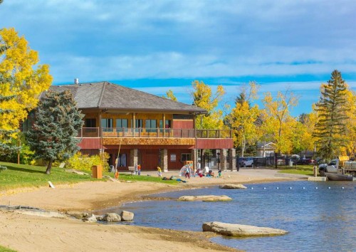 109 Sundown Place Se, Calgary, AB - Outdoor With Body Of Water With Deck Patio Veranda With View