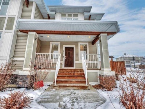 201 Rainbow Falls Glen, Chestermere, AB - Outdoor With Deck Patio Veranda With Facade