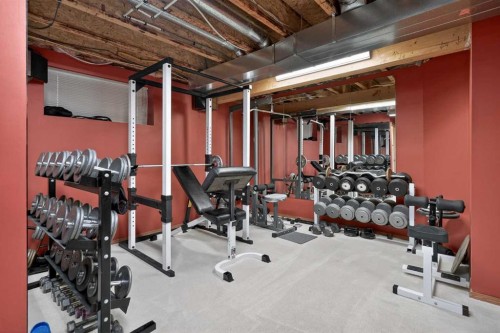 81 Riverwood Crescent Se, Calgary, AB - Indoor Photo Showing Gym Room