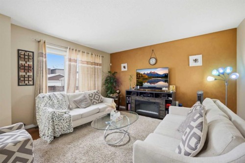 119 Skyview Point Crescent Ne, Calgary, AB - Indoor Photo Showing Living Room
