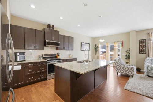 119 Skyview Point Crescent Ne, Calgary, AB - Indoor Photo Showing Kitchen With Double Sink With Upgraded Kitchen