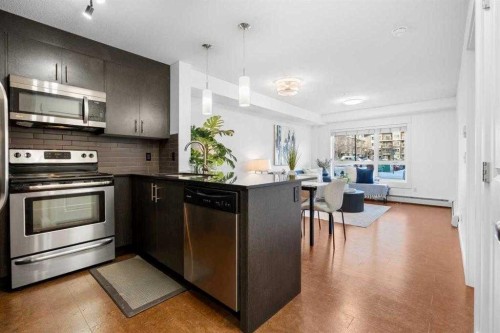 4108-240 Skyview Ranch Road Ne, Calgary, AB - Indoor Photo Showing Kitchen With Stainless Steel Kitchen With Upgraded Kitchen