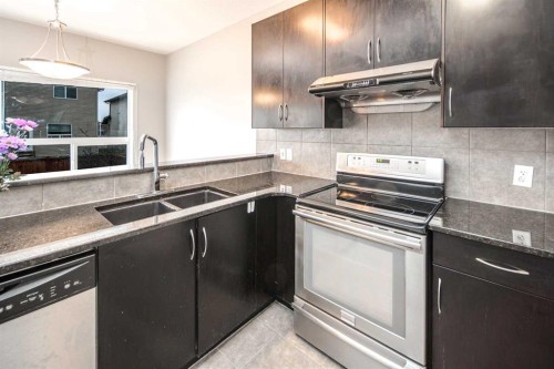 50 Everwoods Park Sw, Calgary, AB - Indoor Photo Showing Kitchen With Double Sink